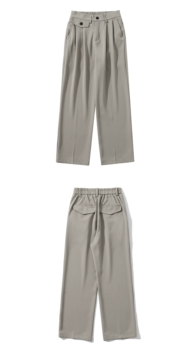 NUBI Wide-leg Front Print Loose Pant