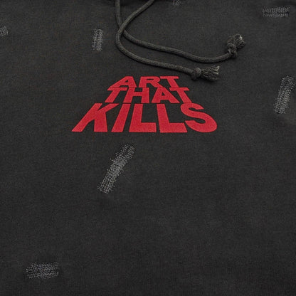 GALLERY DEPT ATK DISTRESSED LOGO HOODIE