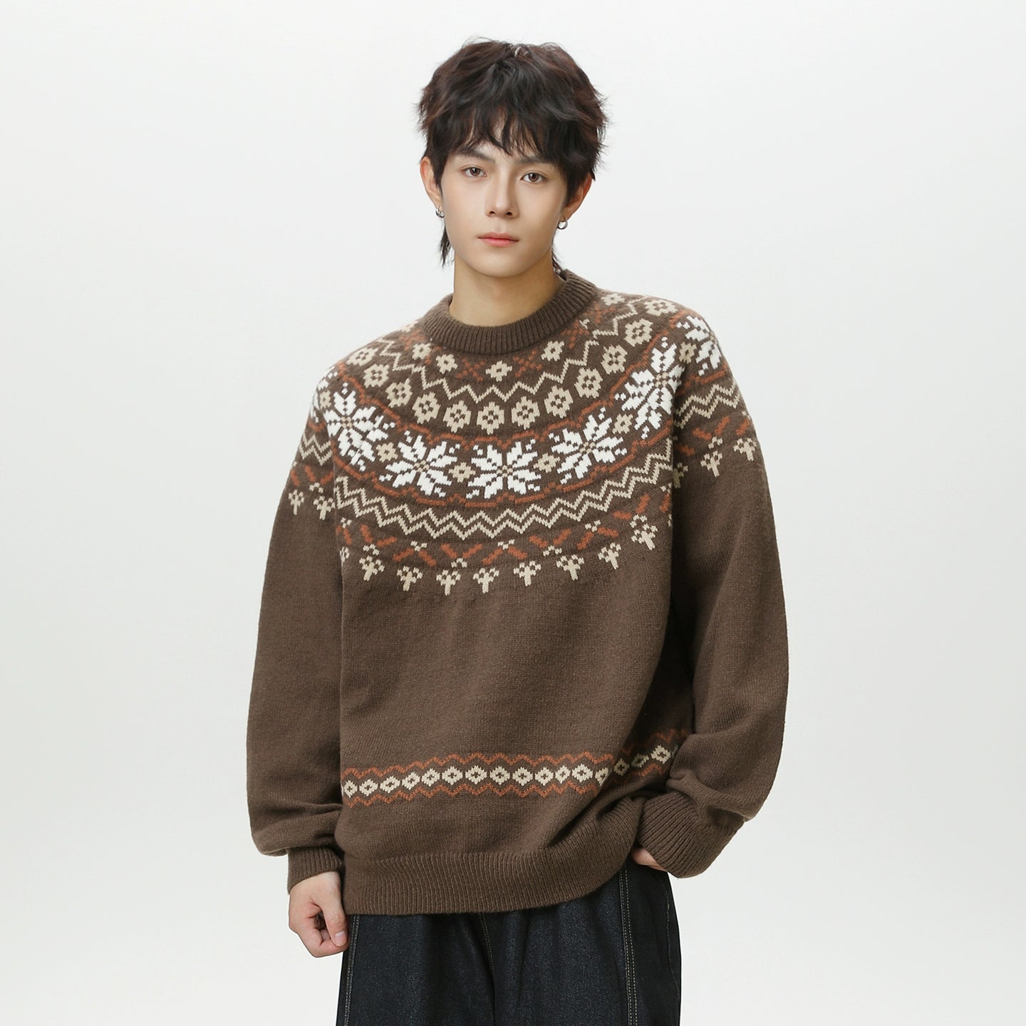 Island pullover knitted sweater
