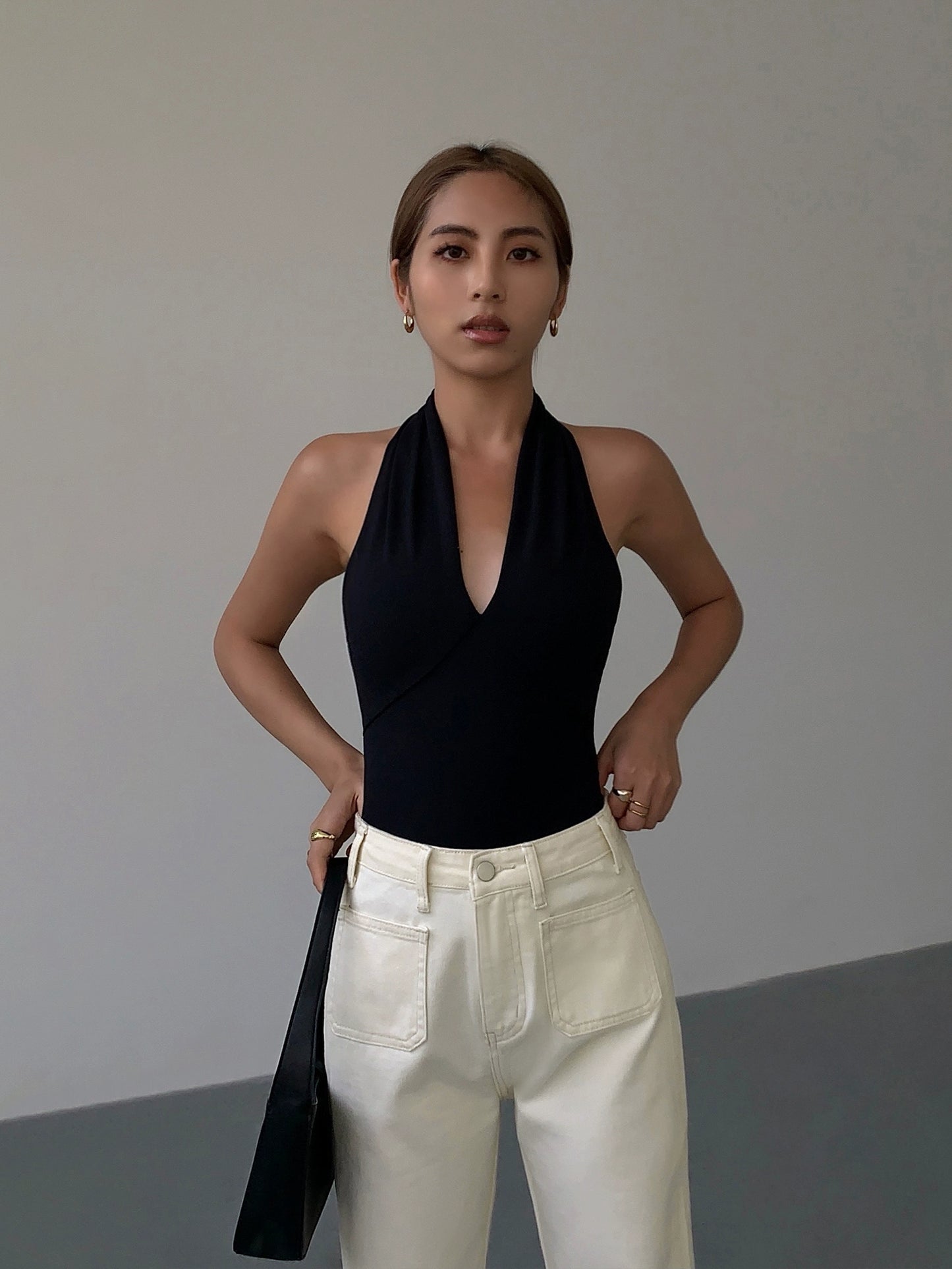 Serene Draped Halter Cami Top