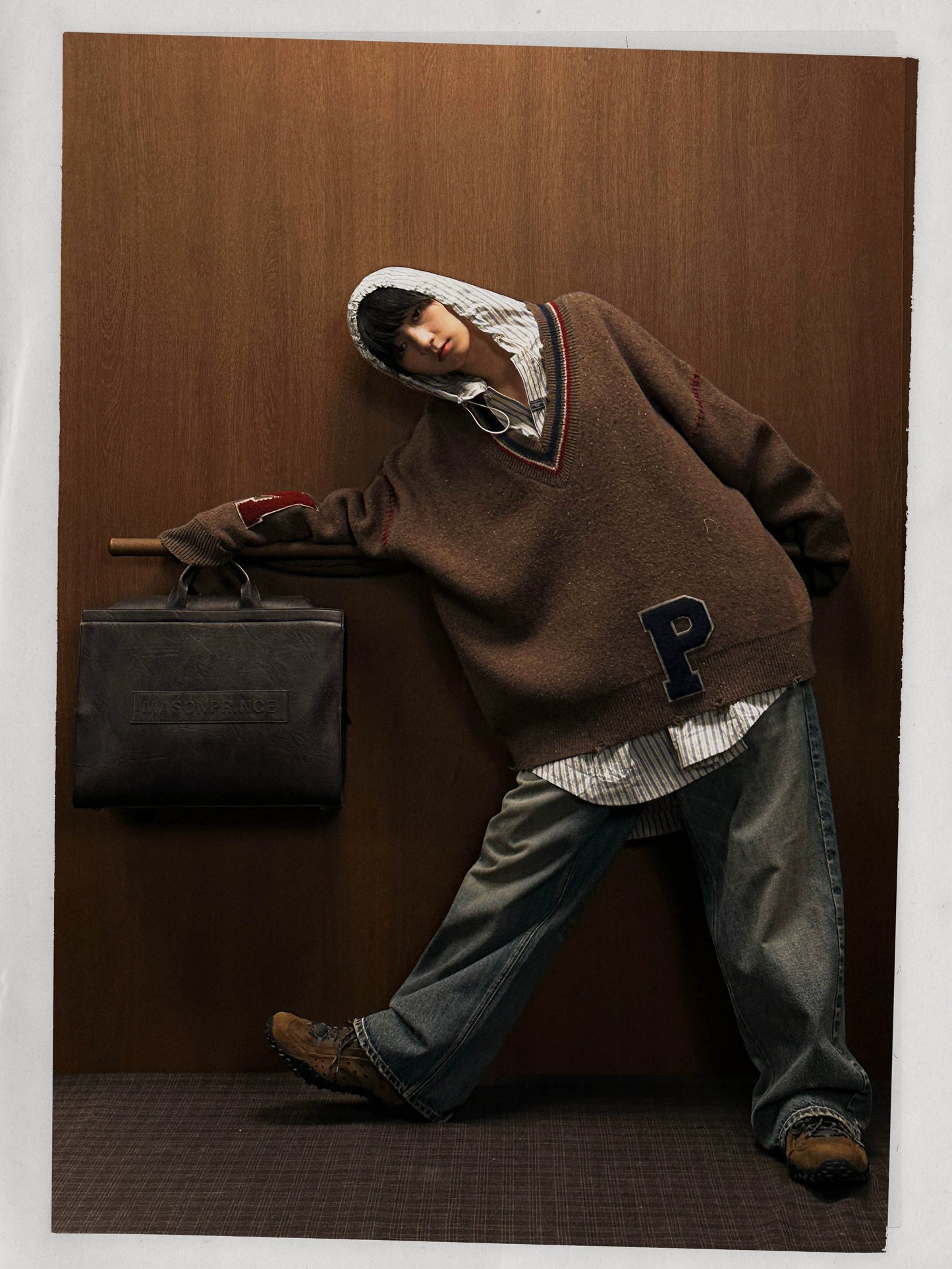 MASONPRINCE MP Cashmere Layered Loose Sweater