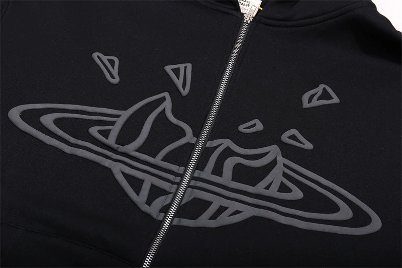 BROKEN PLANET ZIP-UP HOODIE