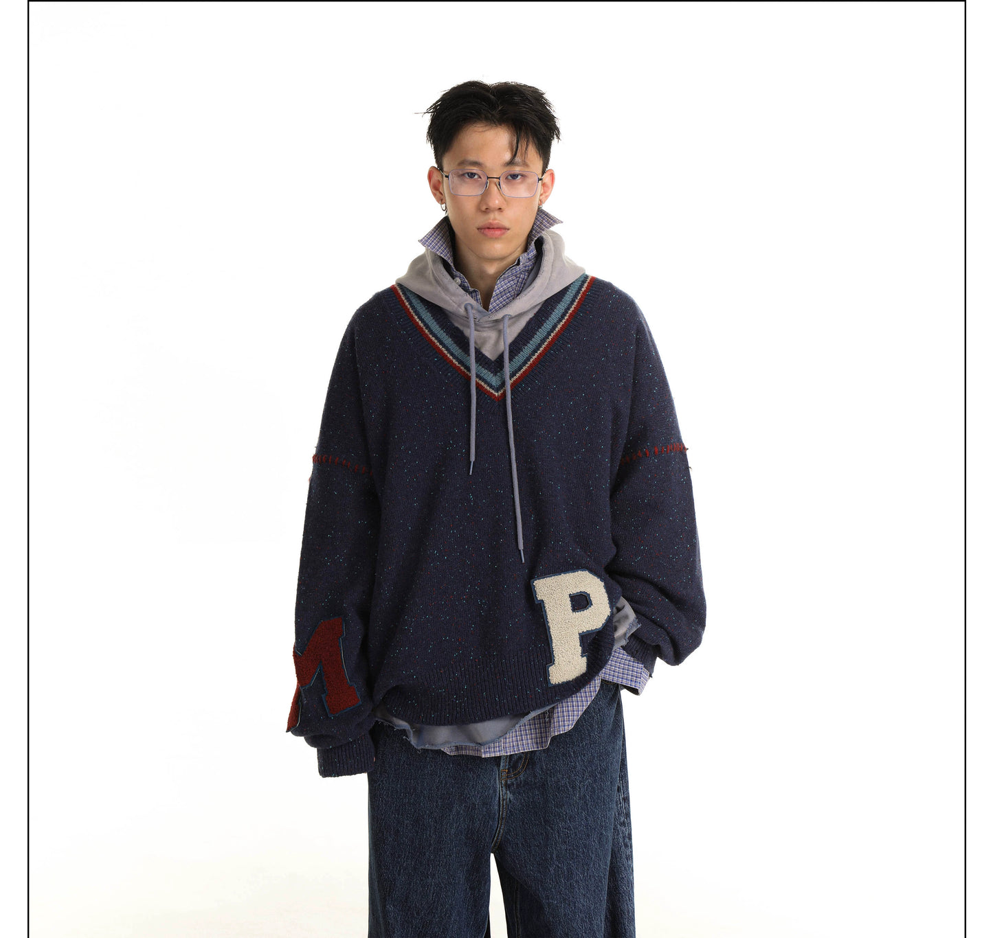 MASONPRINCE MP Cashmere Layered Loose Sweater