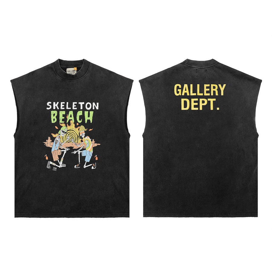 GALLERY DEPT Wash Distressed Tank Top