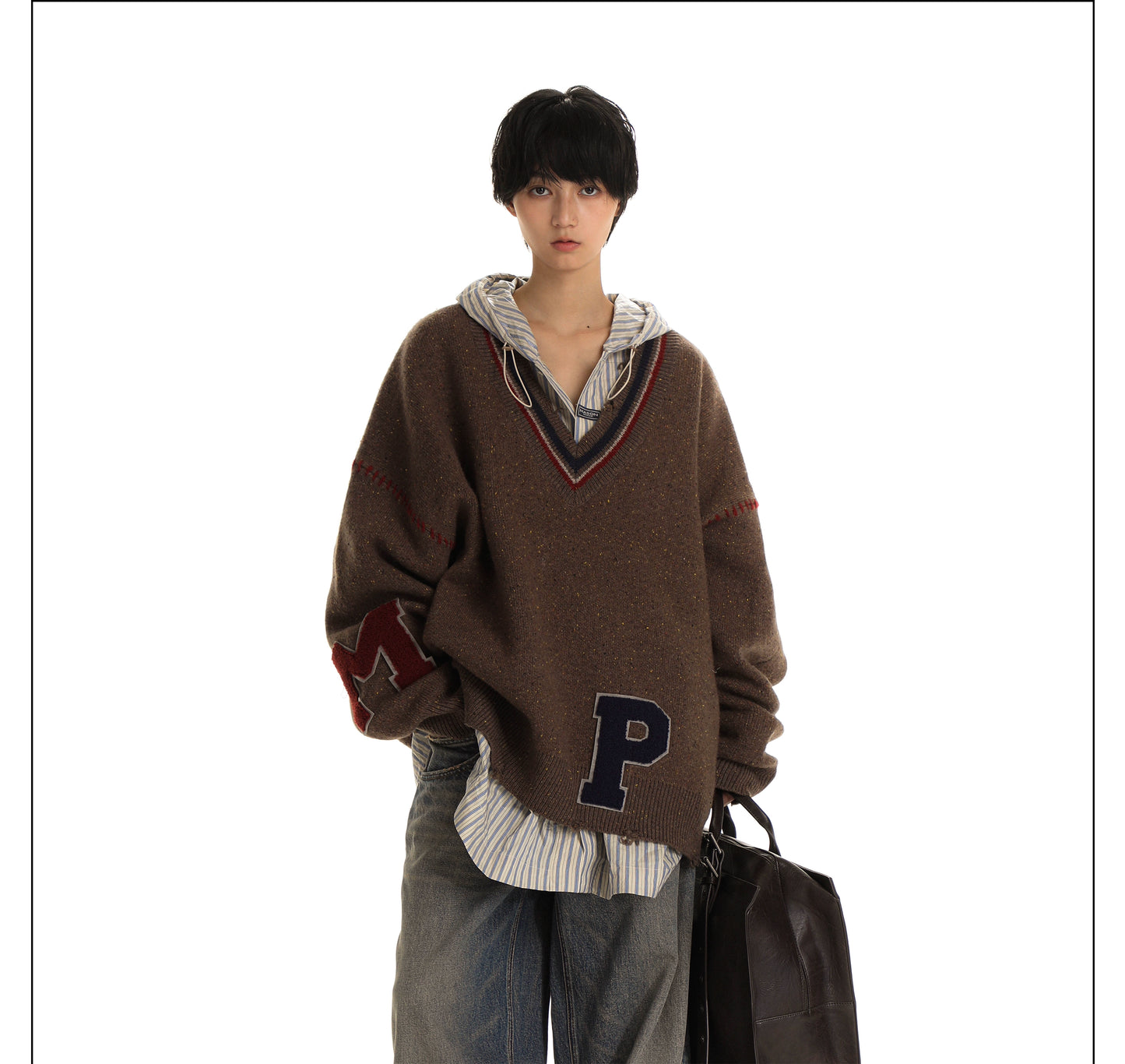 MASONPRINCE MP Cashmere Layered Loose Sweater