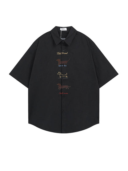 NUBI 'Lazy puppy' Short-sleeve Shirt