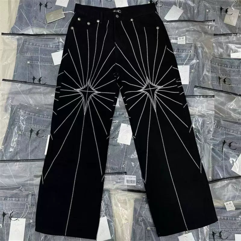 THUG CLUB Chain Stitch Denim Pants