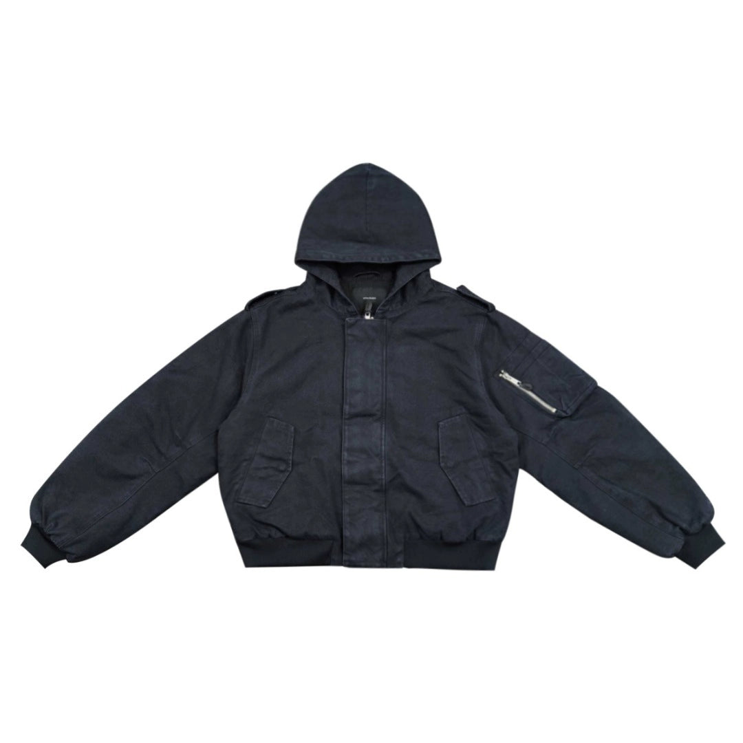 ENTIRE W2 BOMBER WASHED DISTRESSED JACKET