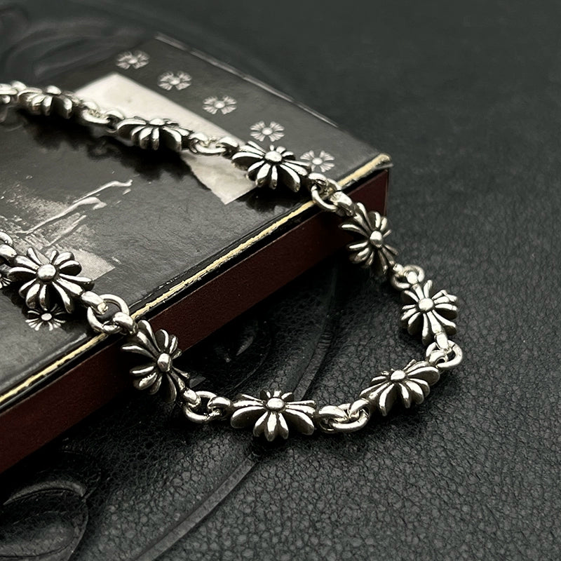 CHROME HEART CROSS FLOWER BRACELET