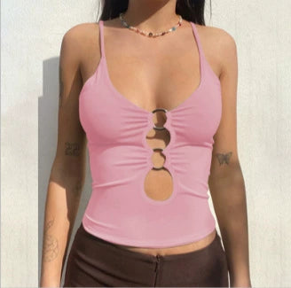 NUBI 'Gusty' ring cut-out camisoles