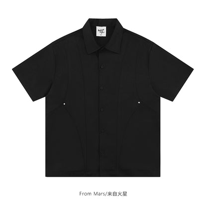 NUBI 'Cases' Loose-fitting Short-sleeved Shirt