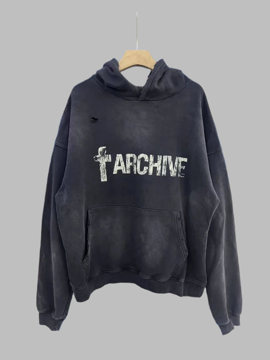 Far Archive 'Cross Aged' Vintage Hoodie