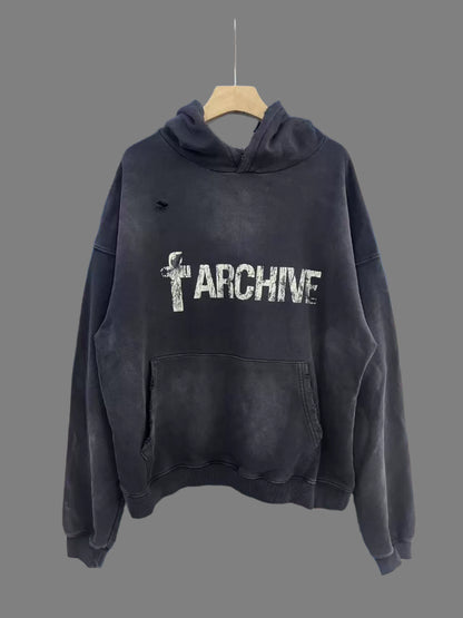 Far Archive 'Cross Aged' Vintage Hoodie