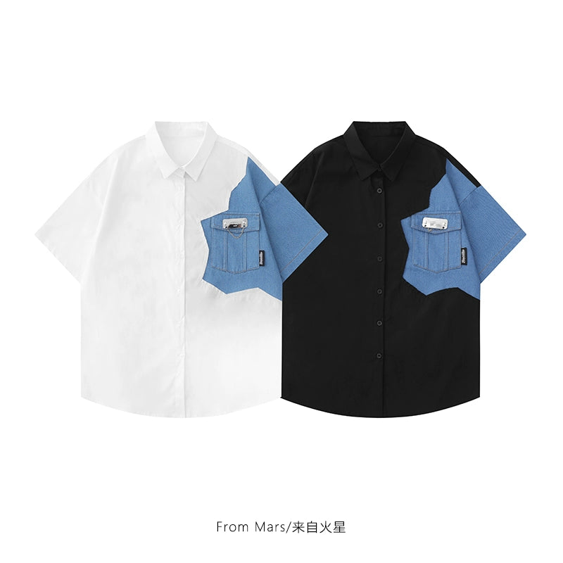 NUBI 'Hidden Inside' Short-sleeve Shirt