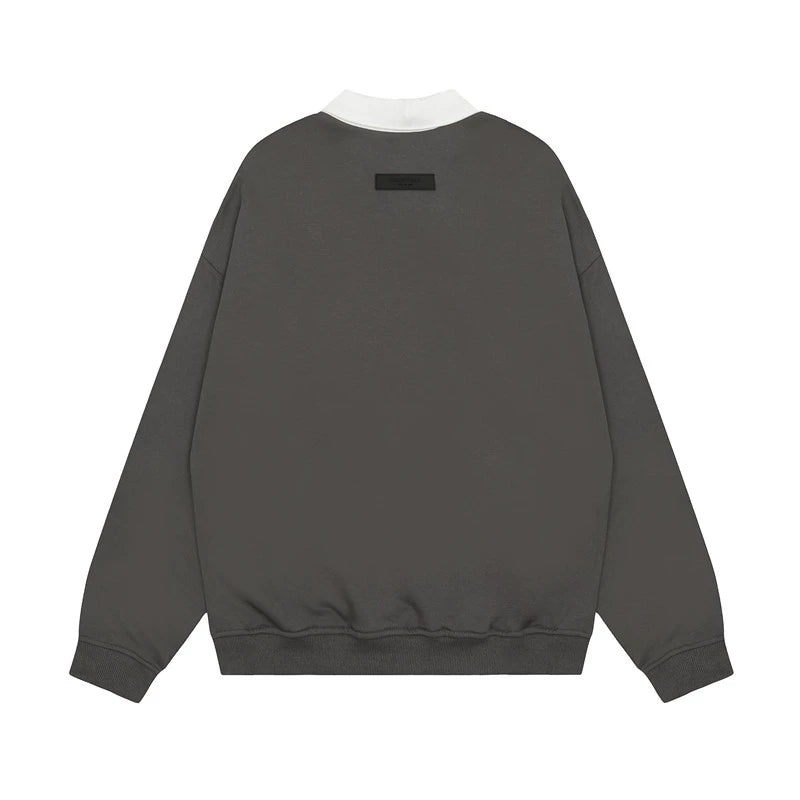FOG ESSENTIALS POLO SWEATSHIRT [Charcoal-grey]