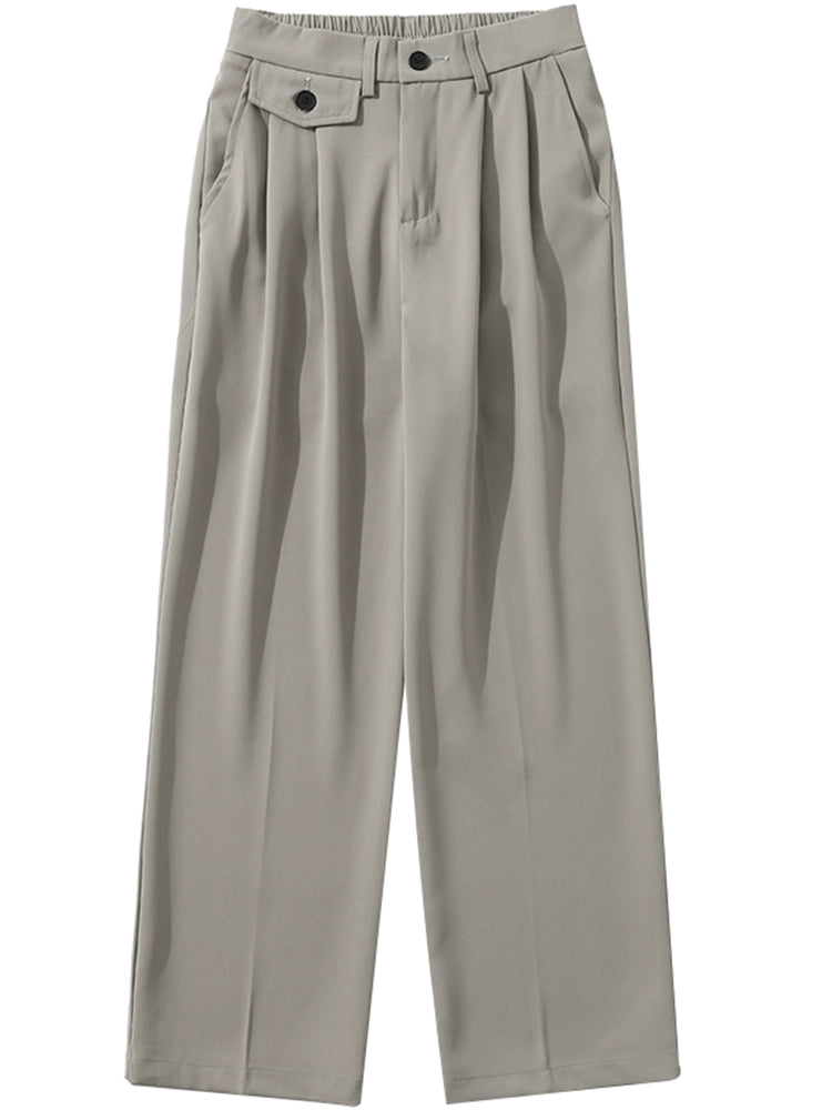 NUBI Wide-leg Front Print Loose Pant