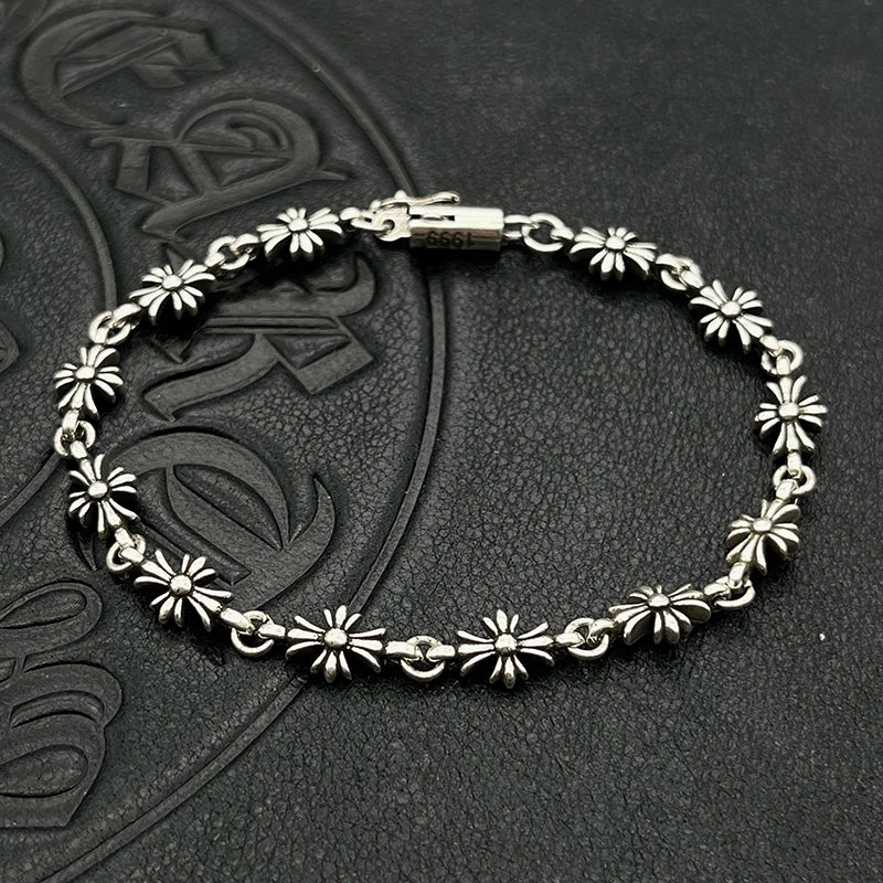 CHROME HEART CROSS FLOWER BRACELET