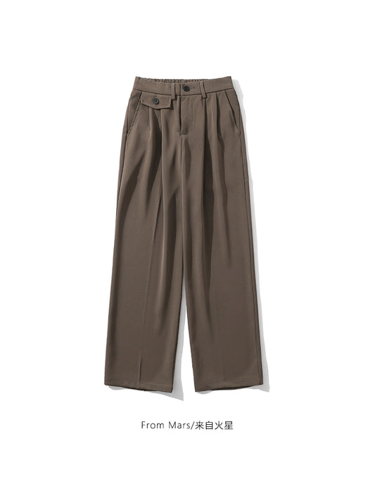 NUBI Wide-leg Front Print Loose Pant