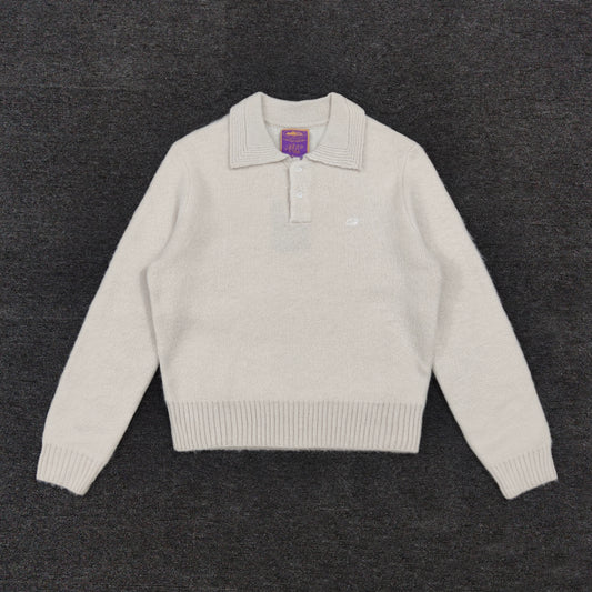 CORTEIZ MOHAIR FUZZY COLLAR SWEATER