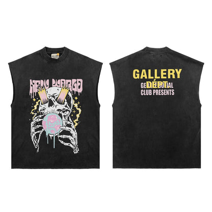 GALLERY DEPT Wash Distressed Tank Top