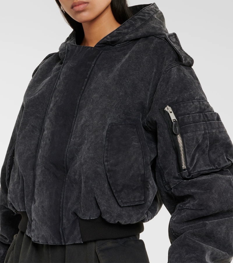 ENTIRE W2 BOMBER WASHED DISTRESSED JACKET