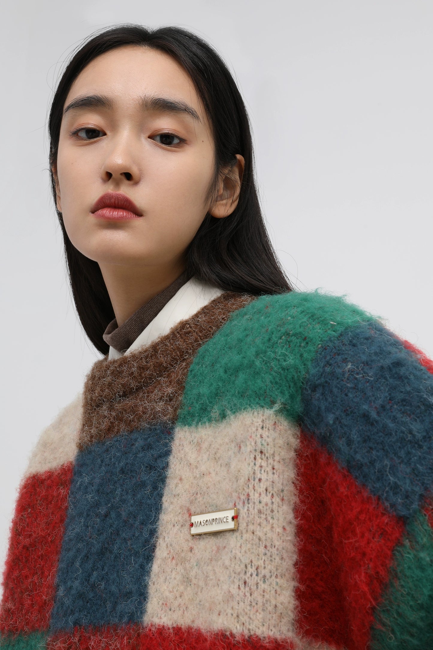 MASONPRINCE Merino Wool Checkerboard Sweater
