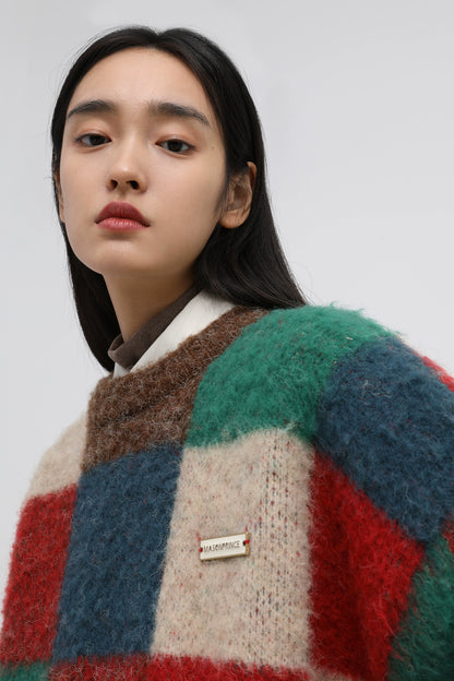 MASONPRINCE Merino Wool Checkerboard Sweater
