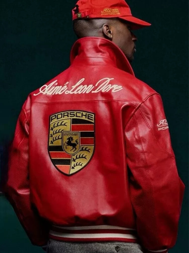 AIME LEON DORE 'Porsche' 993 Racing Leather Jacket