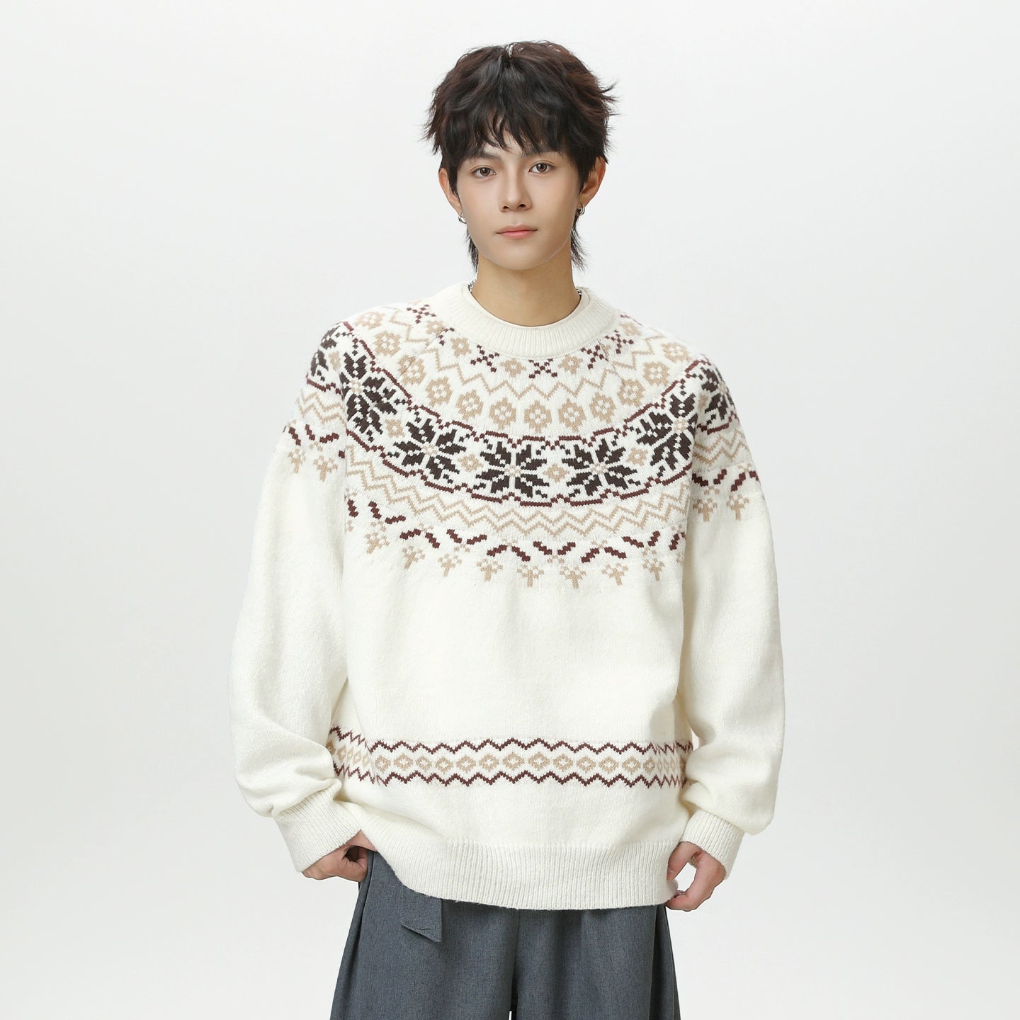 Island pullover knitted sweater