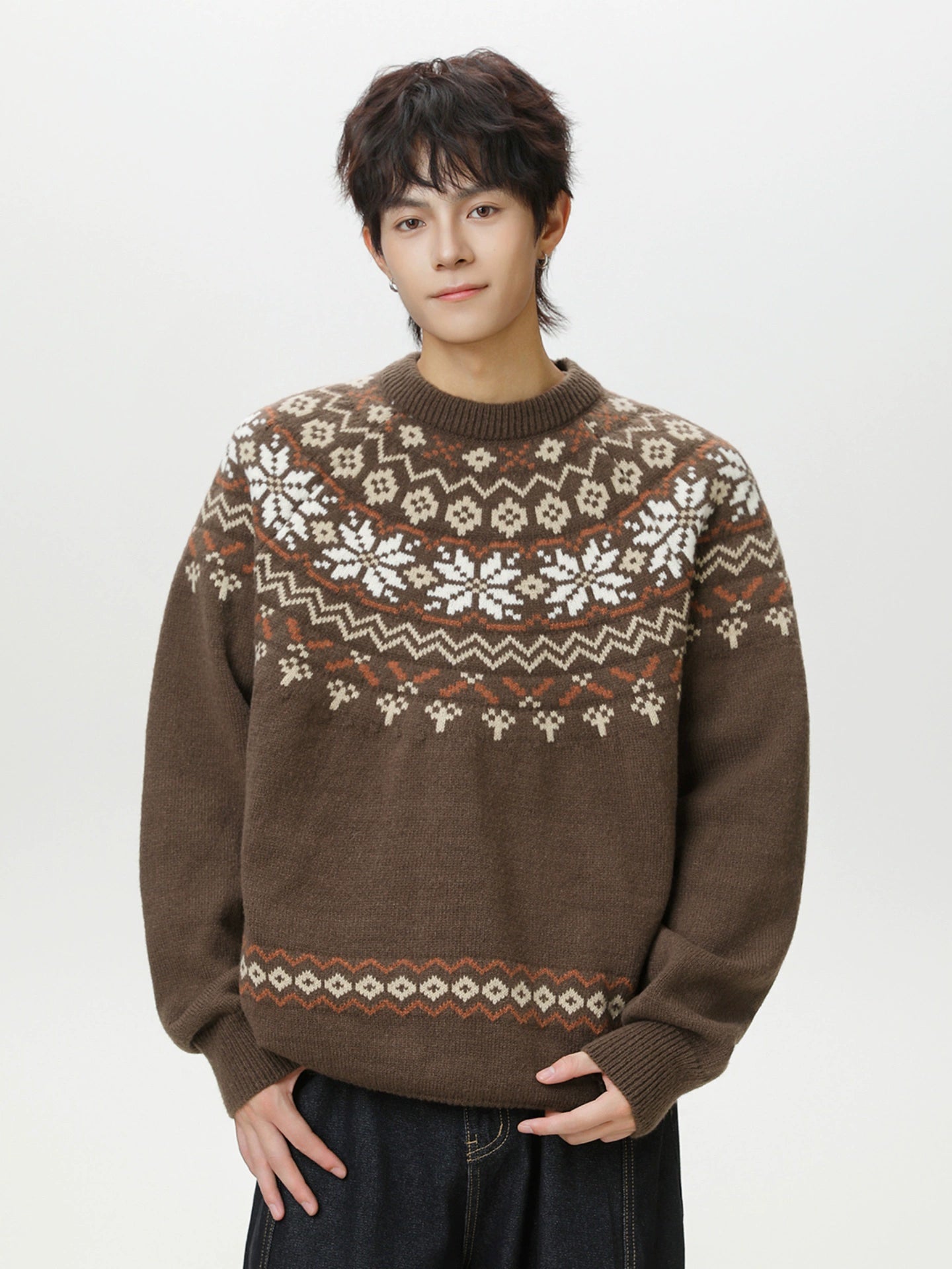 Island pullover knitted sweater