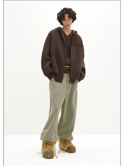 MASONPRINCE Self-Heating Hooded Zipper Cardigan