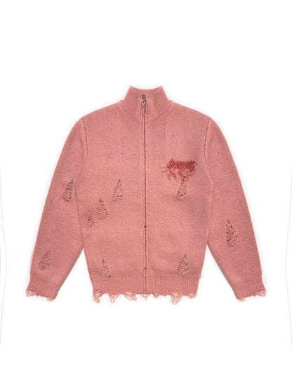 MAISONPRINCE Merino wool Zippered Cardigan Sweater