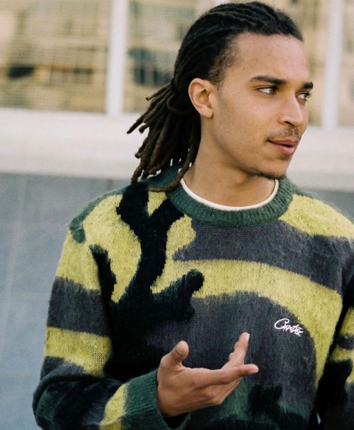 CORTEIZ  Mohair Knit Sweater [Green Camo]