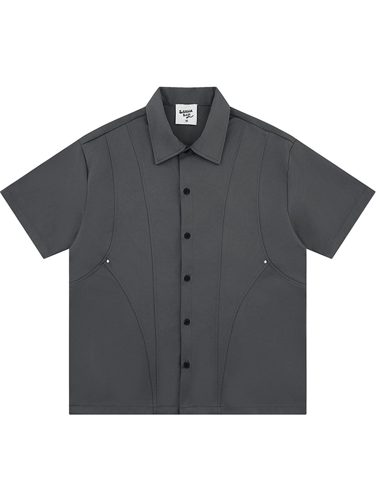 NUBI 'Cases' Loose-fitting Short-sleeved Shirt