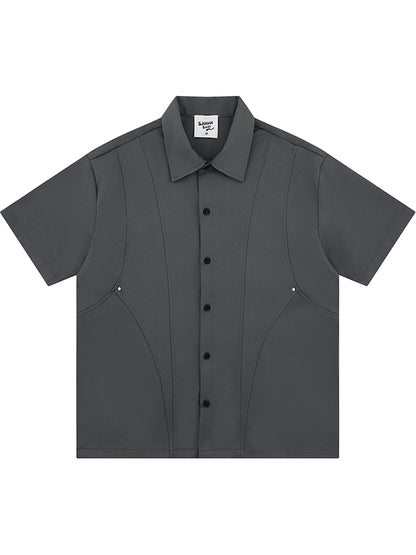 NUBI 'Cases' Loose-fitting Short-sleeved Shirt