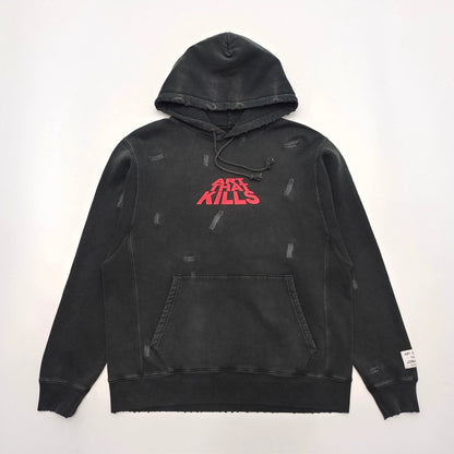 GALLERY DEPT ATK DISTRESSED LOGO HOODIE