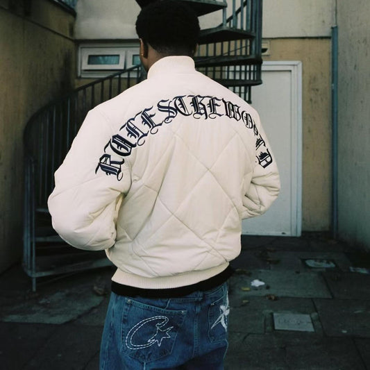 CORTEIZ OLDE ENGLISH QUILTED BOMBER Jacket [White]