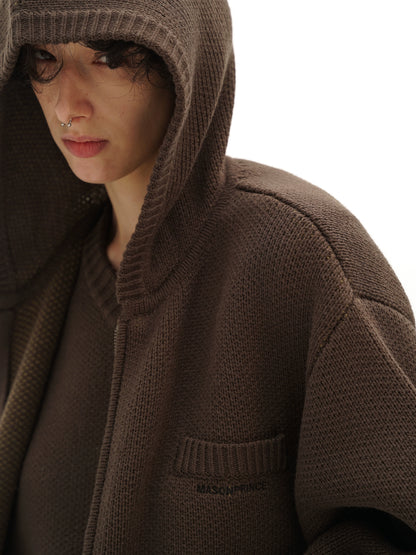 MASONPRINCE Self-Heating Hooded Zipper Cardigan