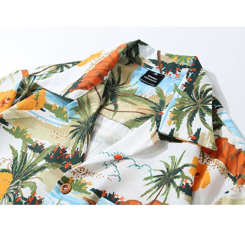 NUBI Loose Hawaiian-style Short-sleeved Shirt