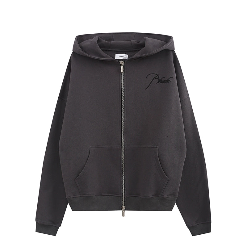 RHUDE ZIP UP HOODIE