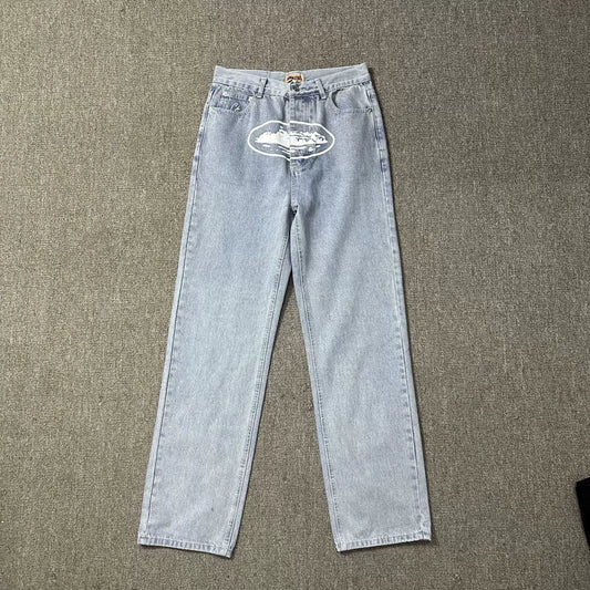 CORTEIZ ALCATRAZ LOGO Baggy Jeans [Blue]