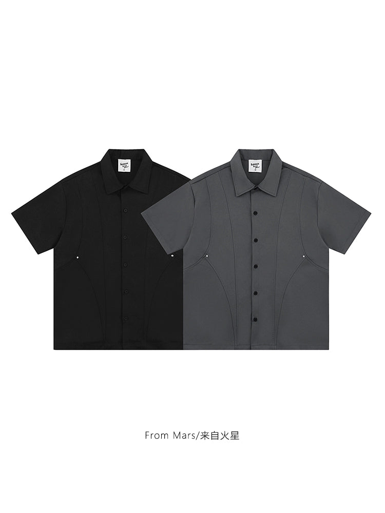 NUBI 'Cases' Loose-fitting Short-sleeved Shirt