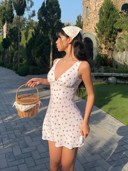 THE 'Tafetta' Floral Ruched Bust Slip Romper