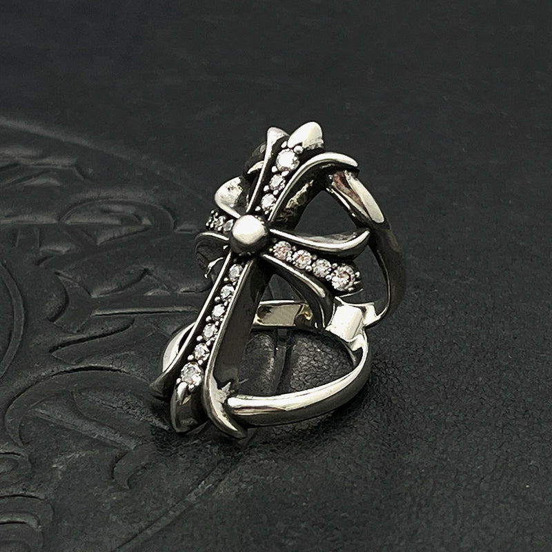 CHROME HEARTS CUT-OUT CROSS RING