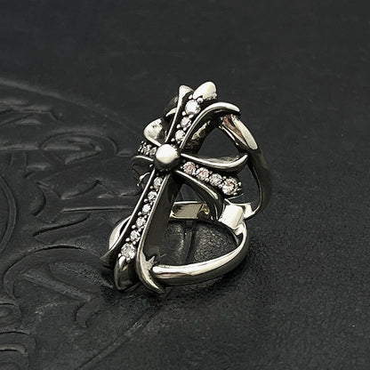 CHROME HEARTS CUT-OUT CROSS RING