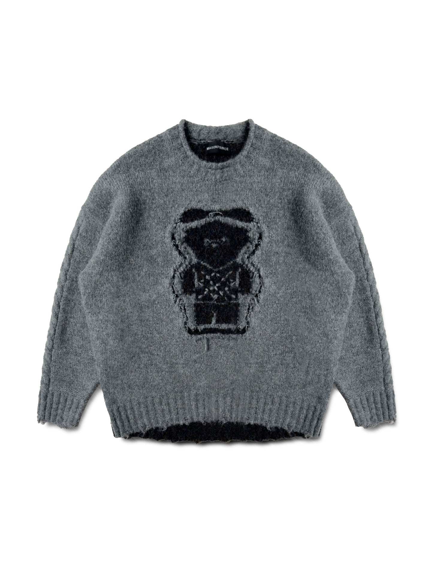 MASONPRINCE Reversible Double-Worn Contrasting Bear Sweater