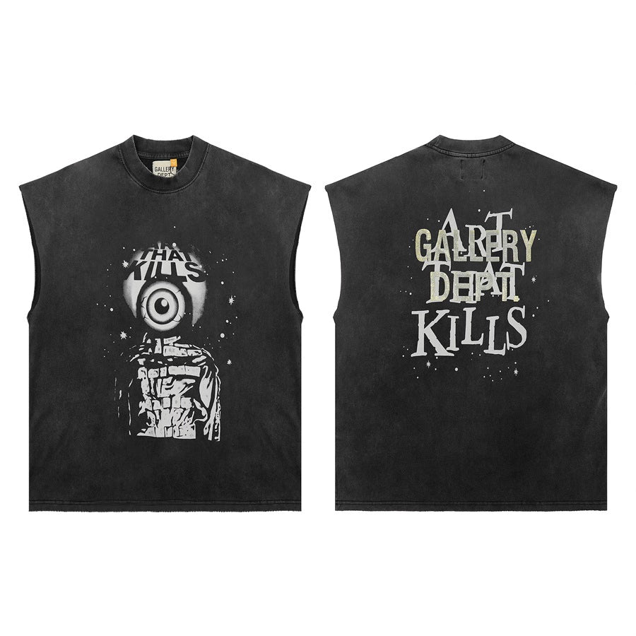 GALLERY DEPT Wash Distressed Tank Top