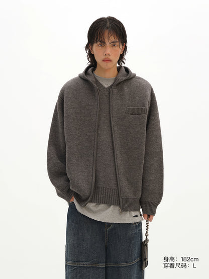 MASONPRINCE Self-Heating Hooded Zipper Cardigan