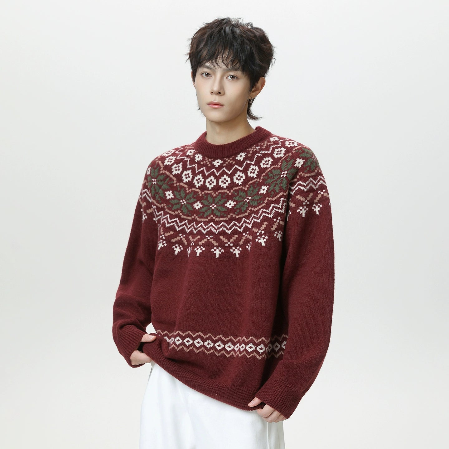 Island pullover knitted sweater
