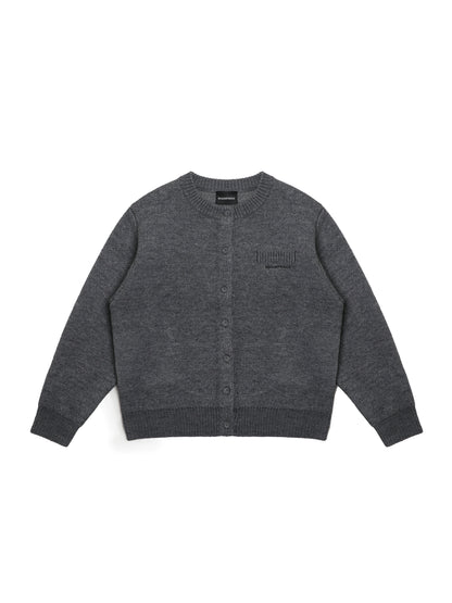 MASONPRINCE Self-Heating Round Neck Button Wool Cardigan